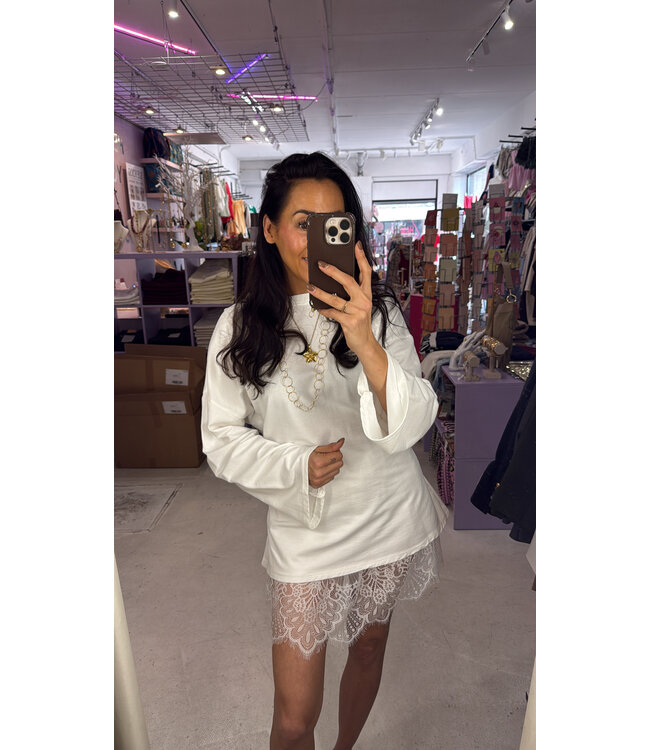 Muse Lace Short - White