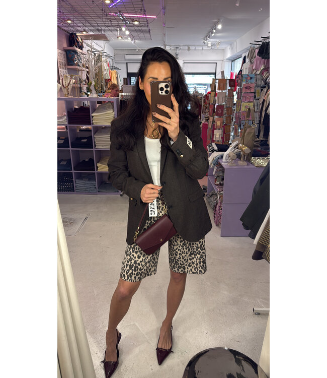 Billie Bermuda Jeans - Leopard
