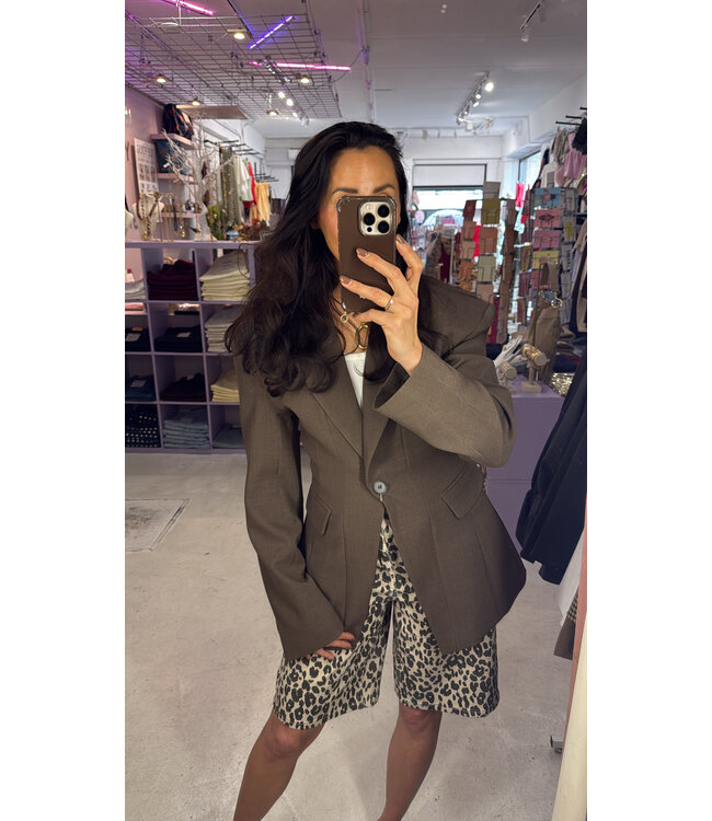 Billie Bermuda Jeans - Leopard