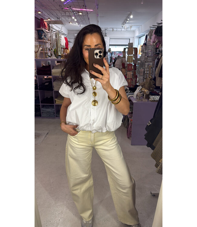Susie Barrel Jeans - Soft Yellow