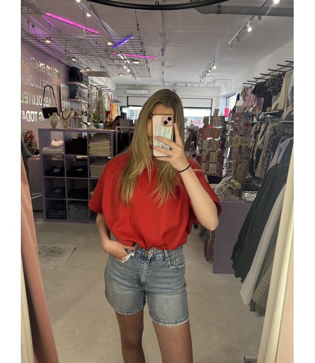 Queen Denim Shorts - Blue