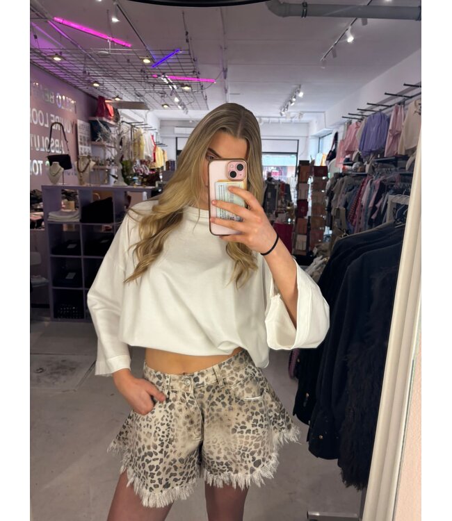Mochy Denim Short - Leopard