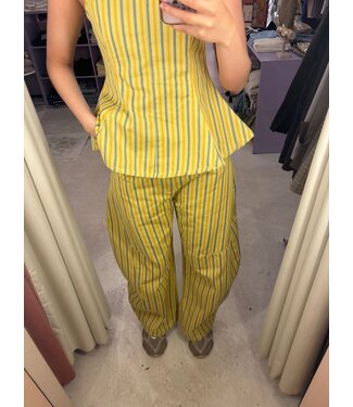 Queen Set Barrel Jeans - Yellow Stripe