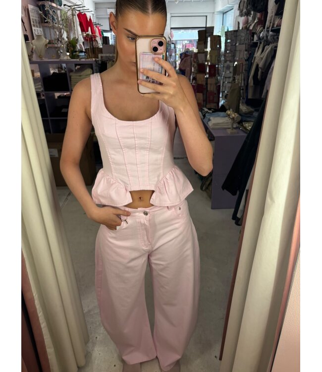 Queen Set Top - Pink