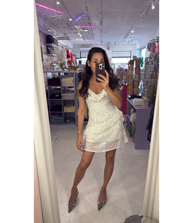 Musy Sparkle Dress - Offwhite
