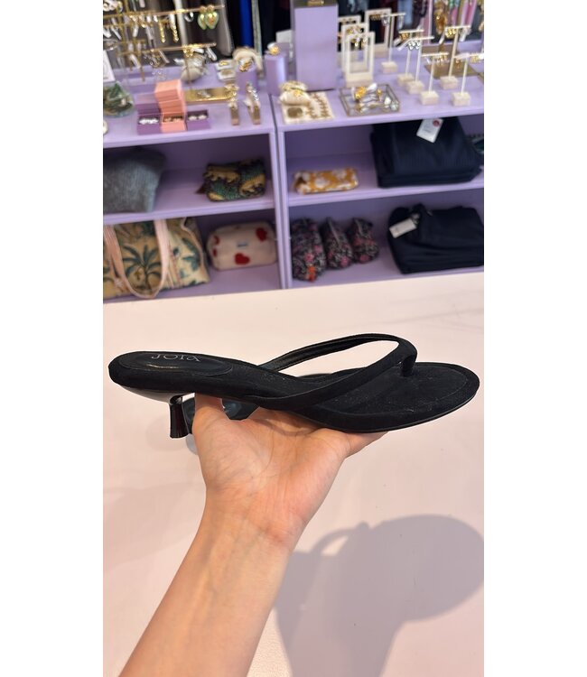 Black Velvet Sandal