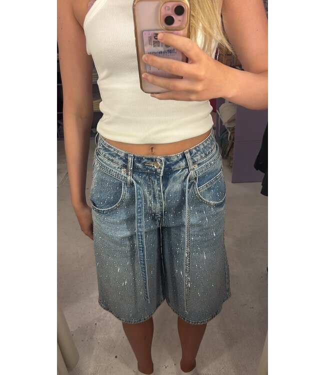 Sparkle Jort - Blue Denim