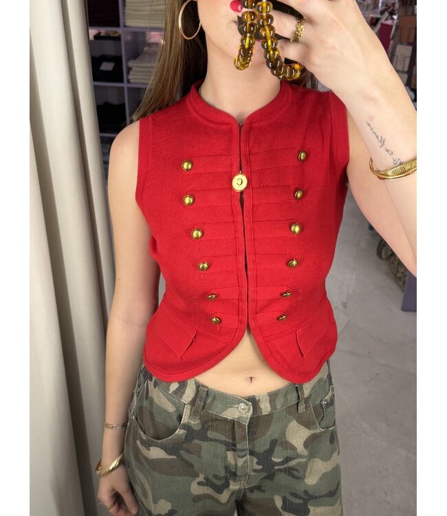 Michael Gilet Top - Red