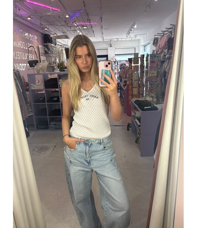 Saint Tropez Knit Top - Off White