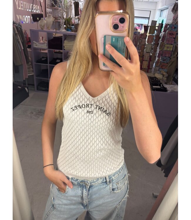 Saint Tropez Knit Top - Off White