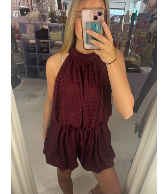 Bloom Playsuit - Aubergine