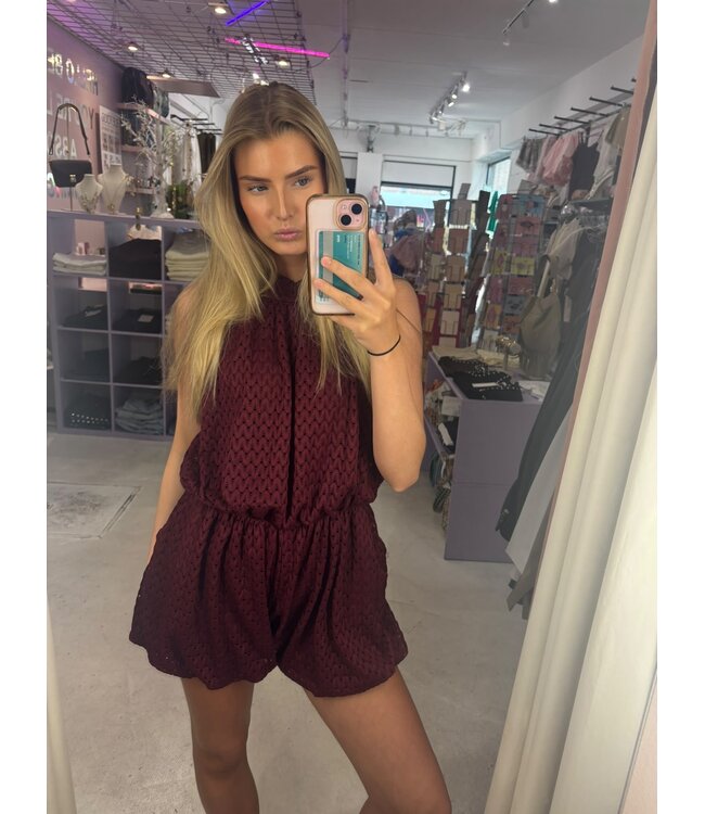 Bloom Playsuit - Aubergine