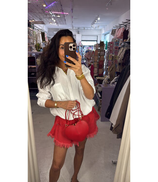 Mochy Denim Short - Red