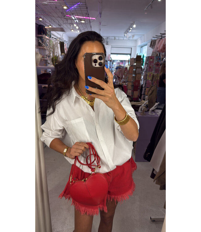 Mochy Denim Short - Red