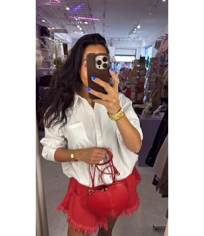 Mochy Denim Short - Red