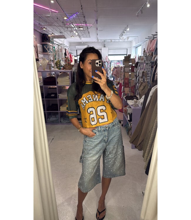 Baggy Sparkle Jort - Blue
