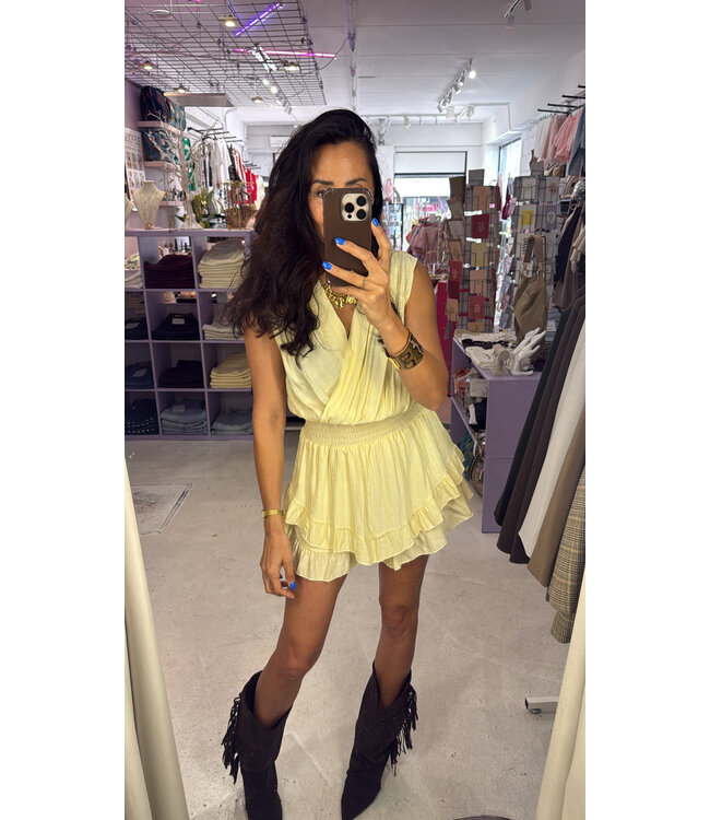 Limoncello Playsuit - Soft Yellow