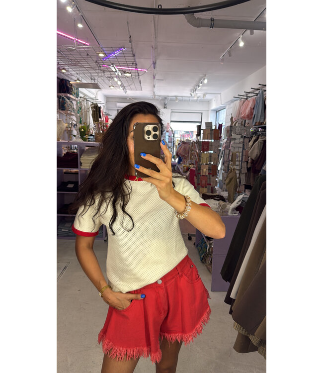 Clubhouse Shirt - White/Red