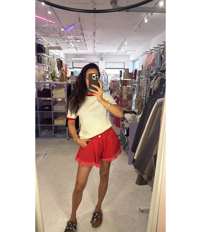 Clubhouse Shirt - White/Red