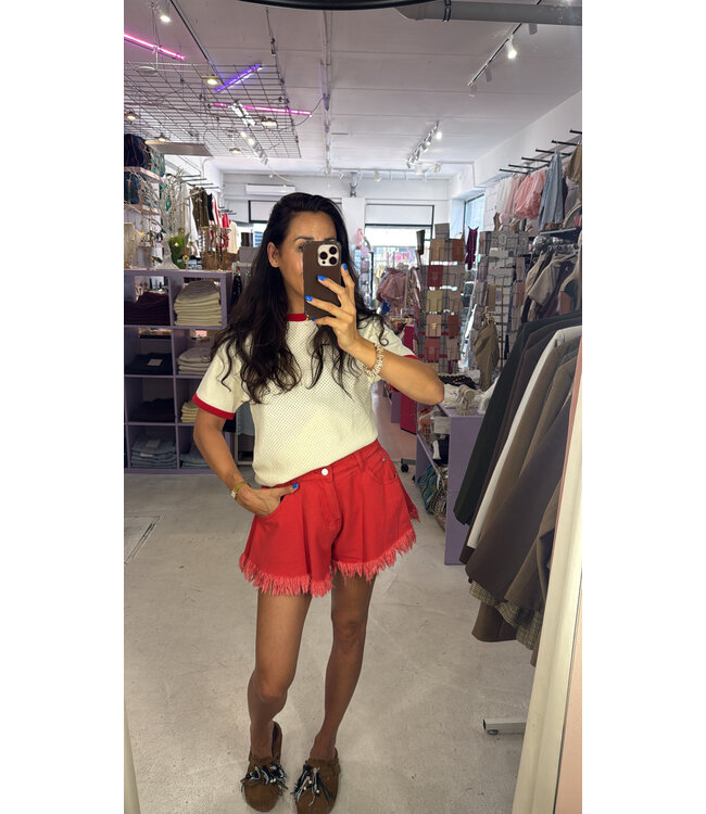 Clubhouse Shirt - White/Red
