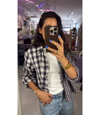 Brooklyn Check blouse - Blue