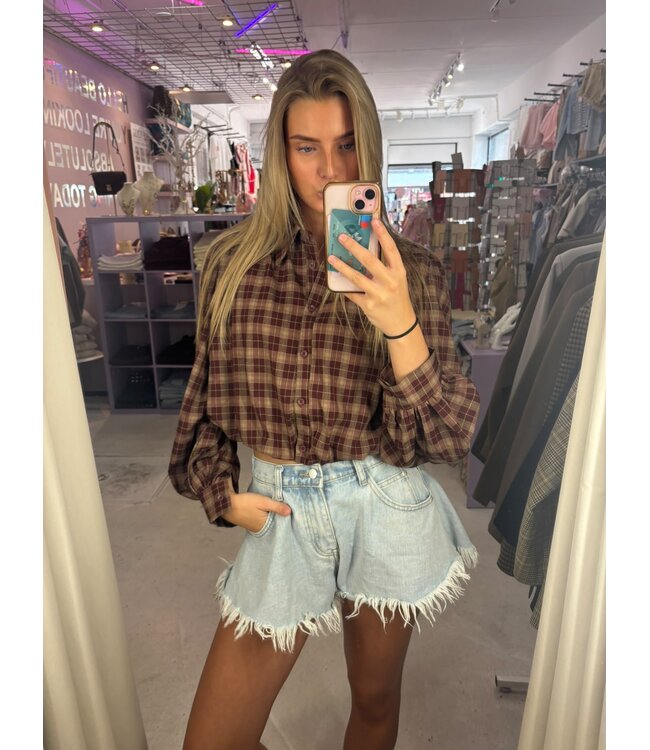 Ruby Balloon Blouse - Bordeaux