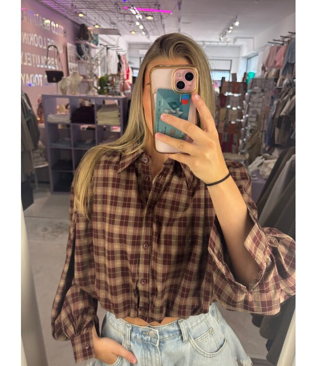 Ruby Balloon Blouse - Bordeaux