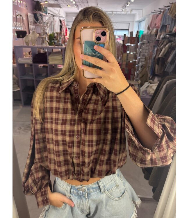 Ruby Balloon Blouse - Bordeaux