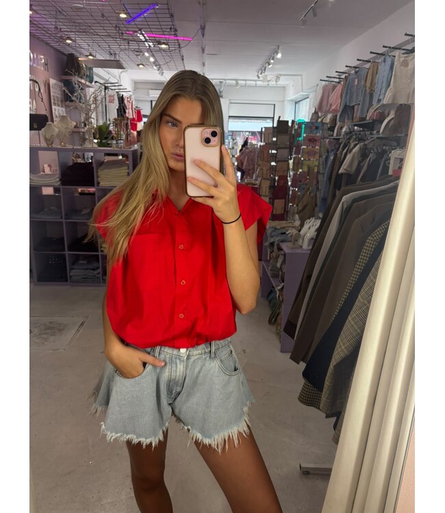 Amalfi Blouse - Red