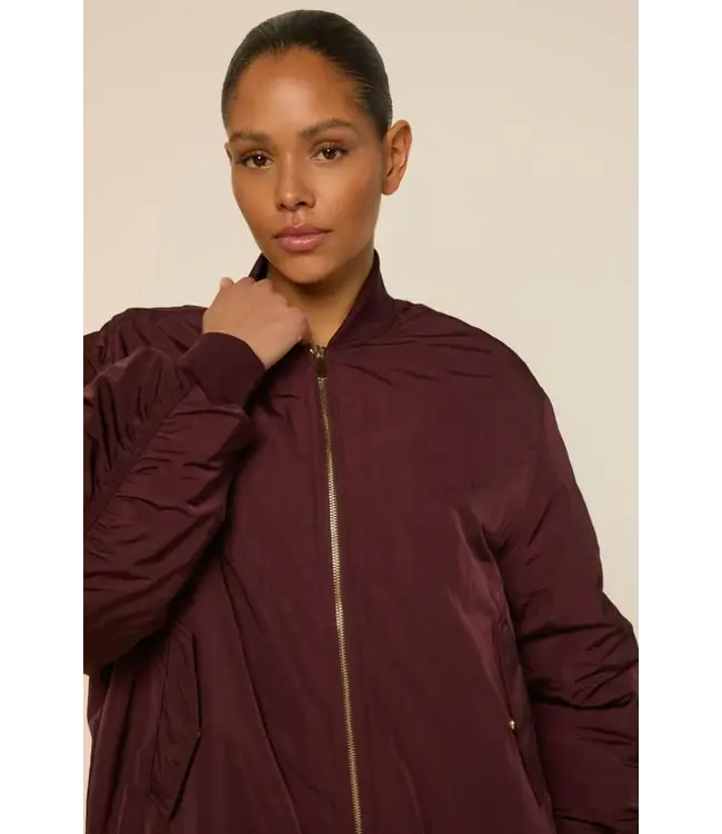 The Lola Club Lina Bomber - Mulberry Wine