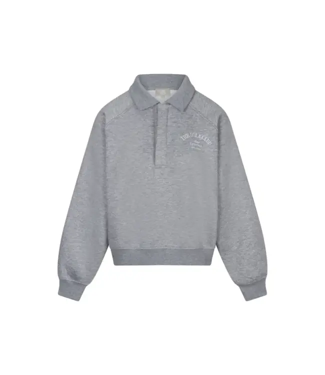 Ebony Polo Sweater - Grey Melange