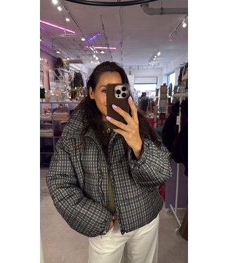 Puffer Blake - Olive/Brown Check