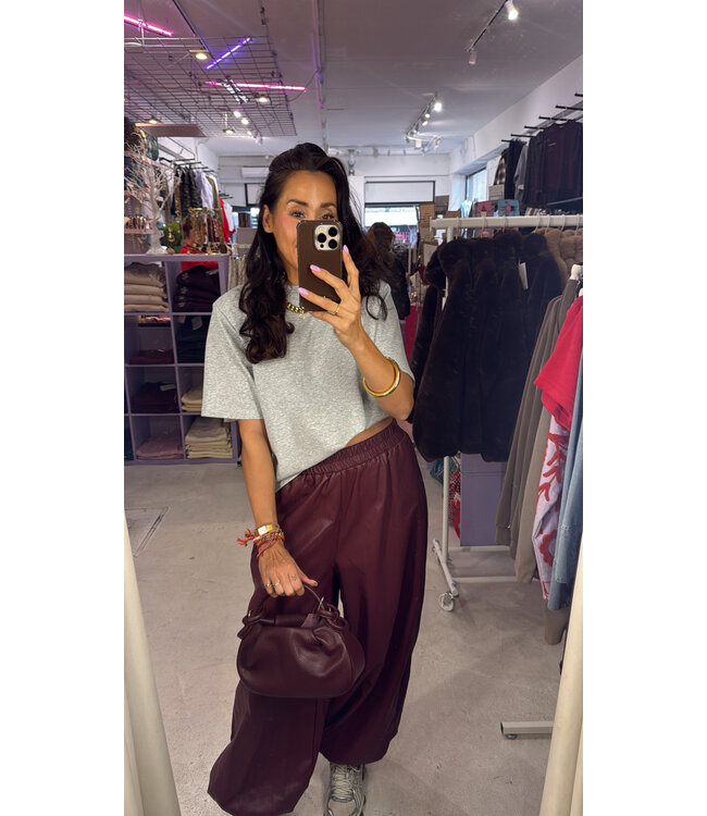 Kensi PU Pants - Bordeaux