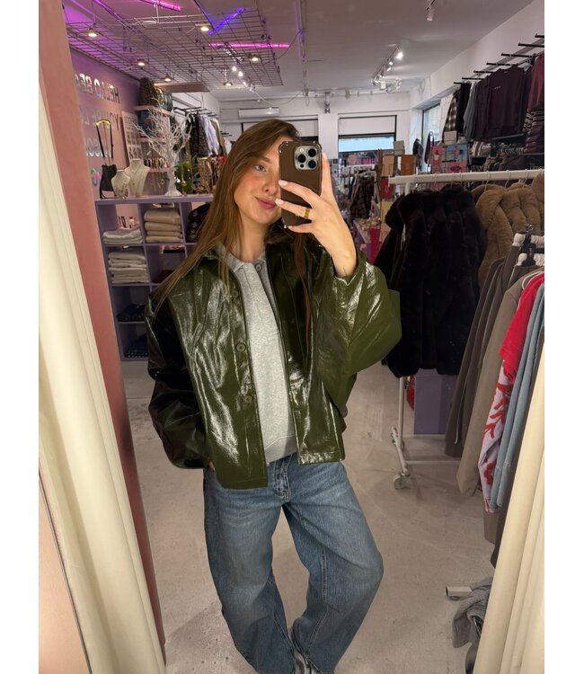 Gulcan Gloss Jacket - Green