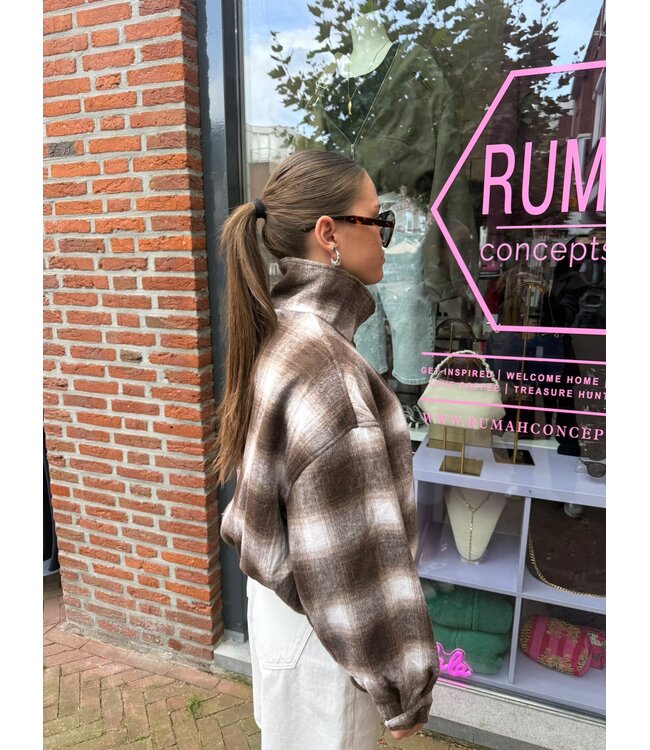 Brune Jacket - Taupe/Brown Check
