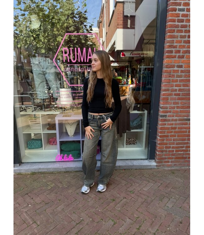 Susie Barrel Jeans - Washed Blue