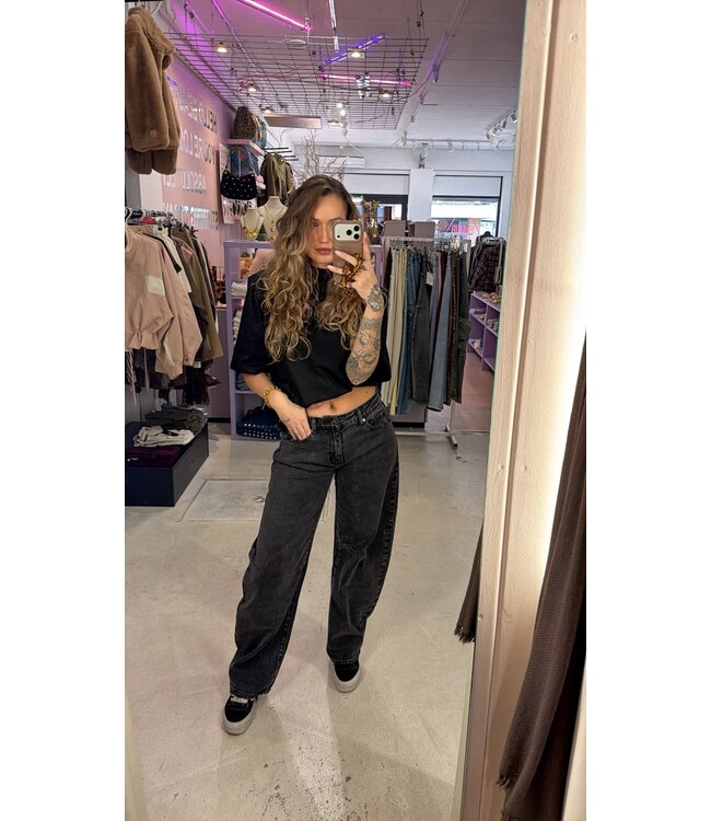 Susie Barrel Jeans - Black