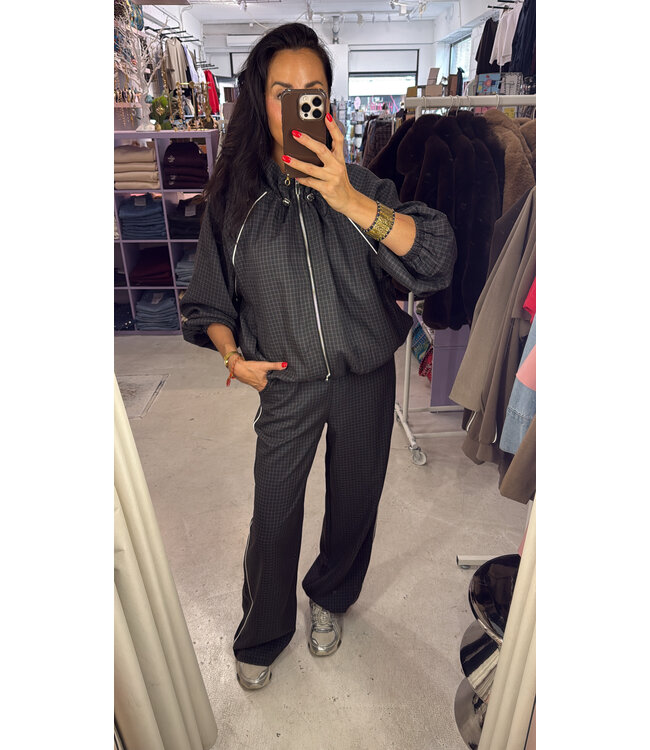Bexley Track Pants - Navy Check