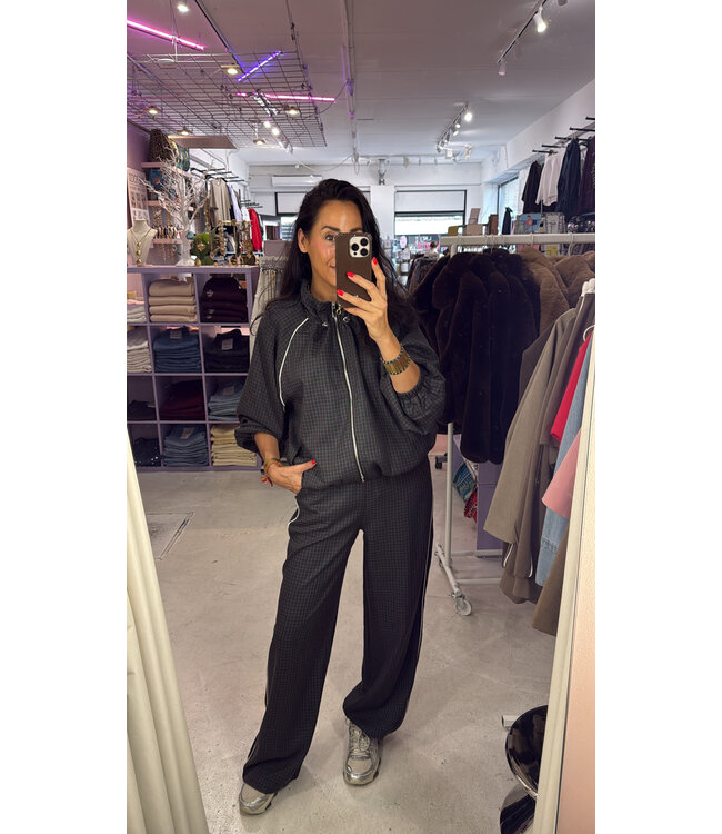 Bexley Track Pants - Navy Check