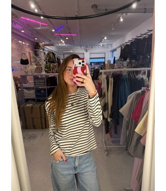 June Stripe Longsleeve - Blue/Beige
