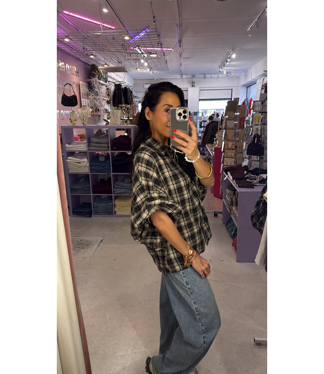 Billie Flannel Blouse - Brown Check