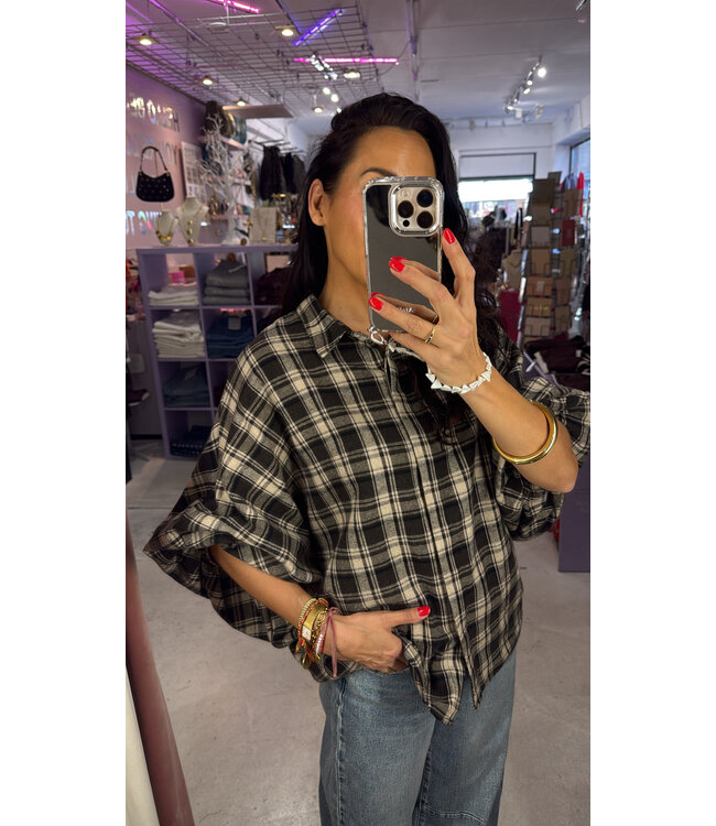Billie Flannel Blouse - Brown Check