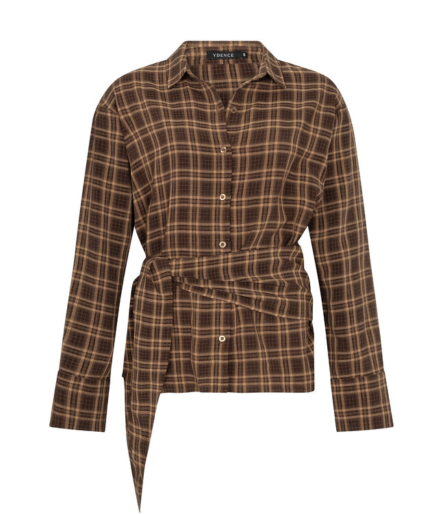 Blouse Isa - Brown Check