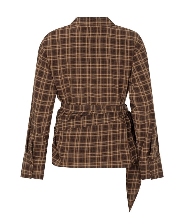 Blouse Isa - Brown Check