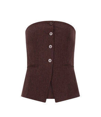 Ydence Top Darla - Red Brown
