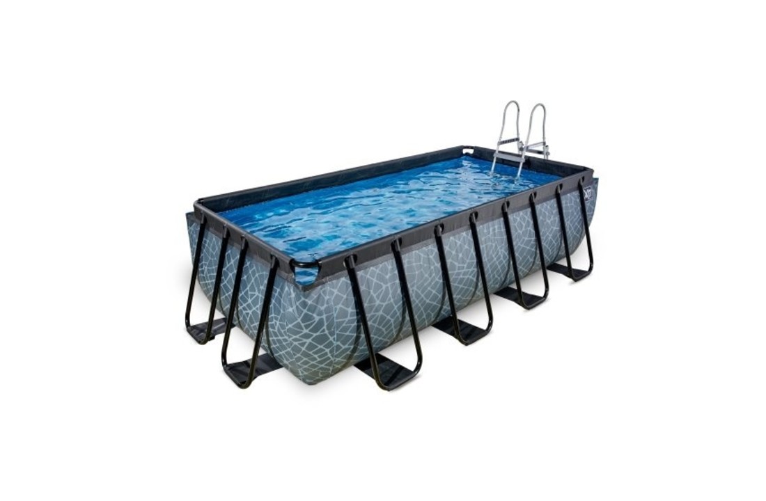 EXIT Toys zwembad Stone 400x200x100cm met filterpomp