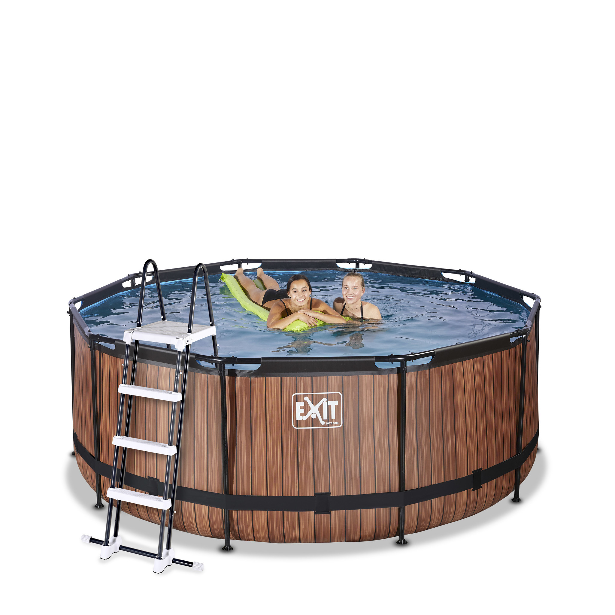 EXIT Toys zwembad Wood ø360x122cm met zandfilterpomp