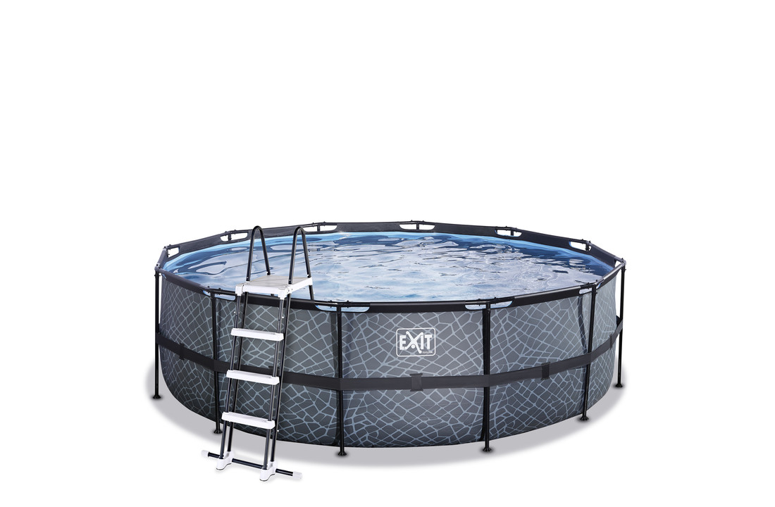 EXIT Toys zwembad Stone ø450x122cm met filterpomp