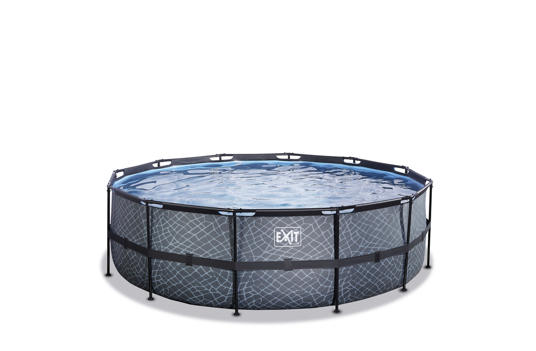 EXIT Toys zwembad Stone ø450x122cm met filterpomp