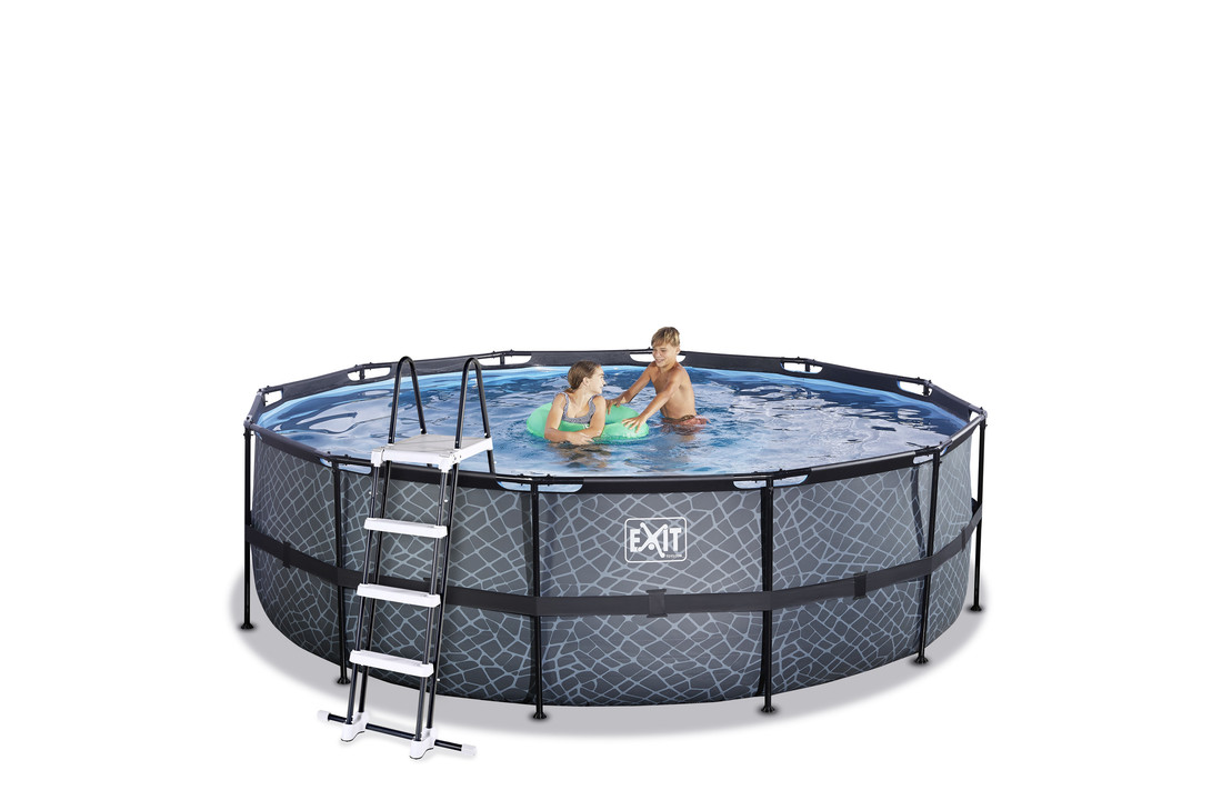 EXIT Toys zwembad Stone ø450x122cm met filterpomp